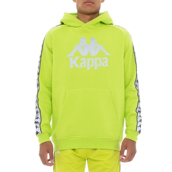 NWT XL Kappa Banda Deniss 2 Reflective Hoodie Green Lime Soccer Sneaker Sweater - Picture 1 of 13